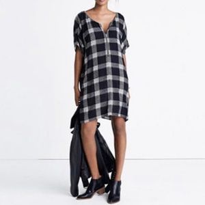 Madewell• Zip-Front Dress in Buffalo Sketch